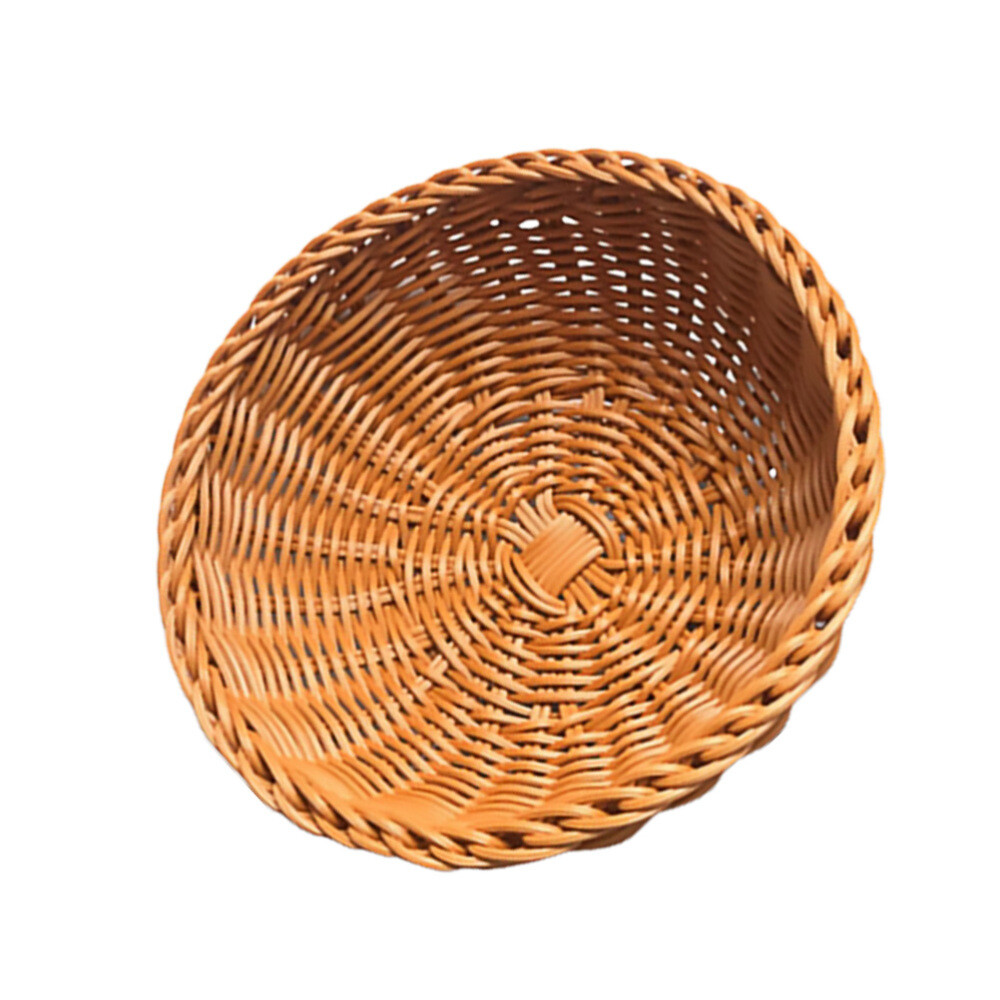 Wicker Food Tray Fruit Storage Basket Weaving Basket Fruit Bowl