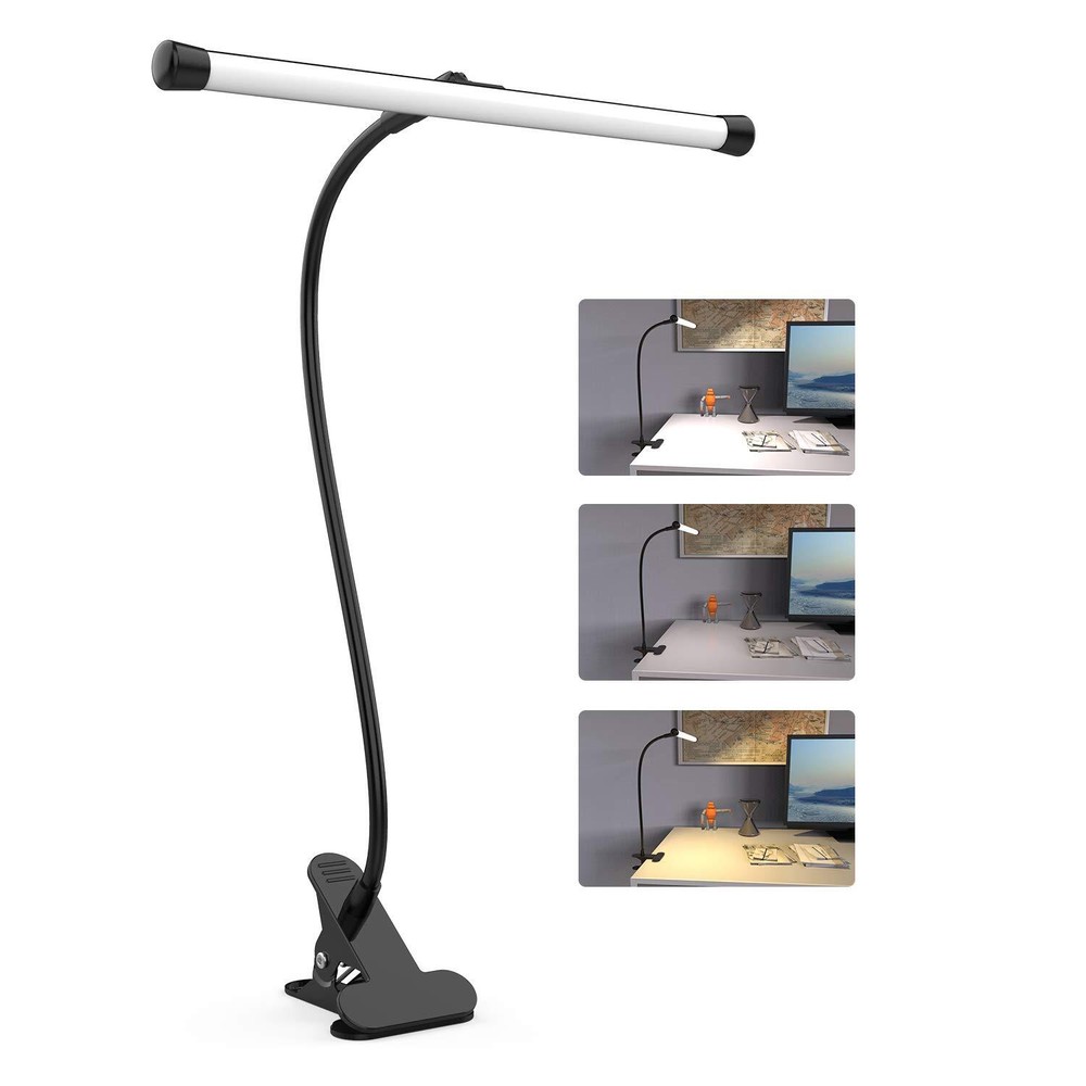 YOUKOYI LED Desk Lamp with Clamp, Flexible Gooseneck Arm Drafting Table Lamp,...