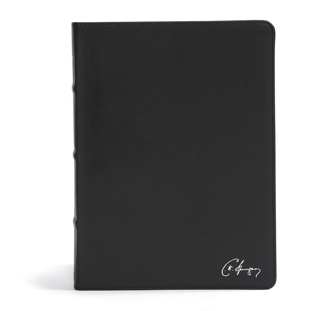 CSB Spurgeon Study Bible Black Genuine Leather with Study Notes and Commentary
