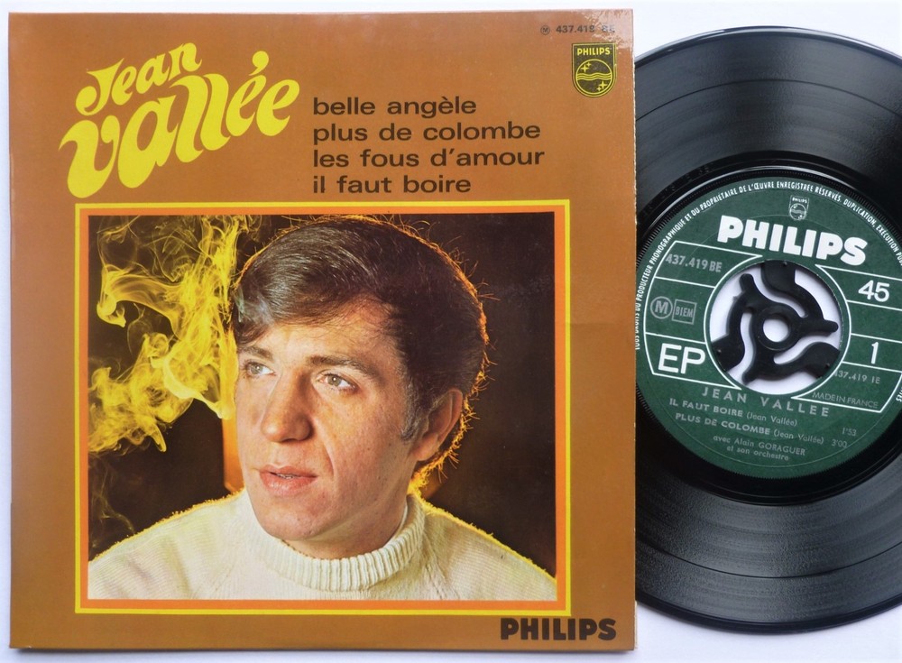 Jean Vallee Jean Vallee EP Philips 437419BE EX/EX 1960s French pressing in pictu