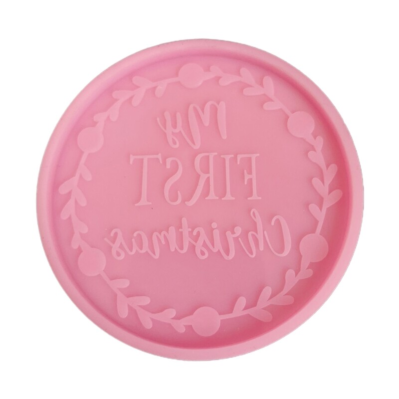 Round Christmas Silicone Tray Mold for DIY Epoxy Resin Casting