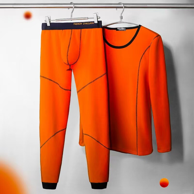 Mens Long Johns Set Heated Pajamas Thermal Underwear Winter Thermal Suits