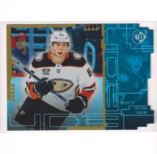 2023-24 Upper Deck Extended UD3 Die Cut UD3-2 Tristan Luneau /1000 Anaheim Ducks