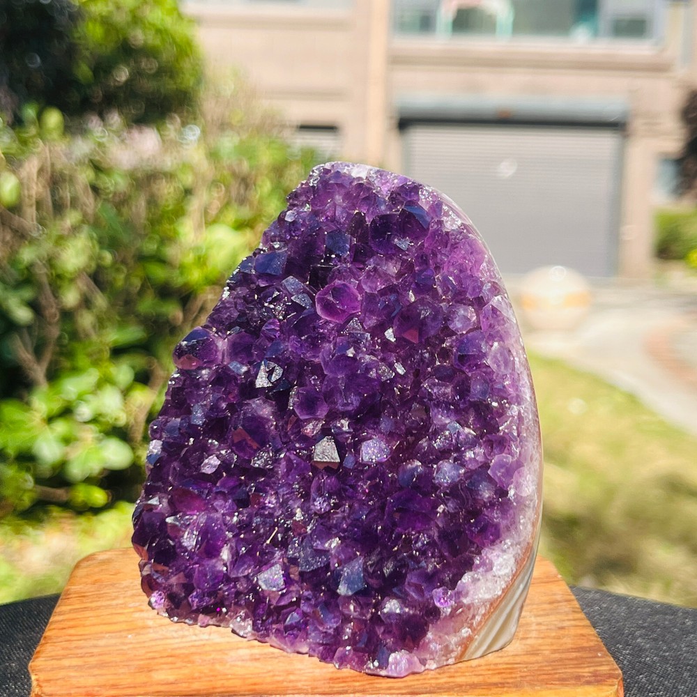 480g TOP Natural Uruguayan Amethyst Cluster Cave Display Specimen Healing 209