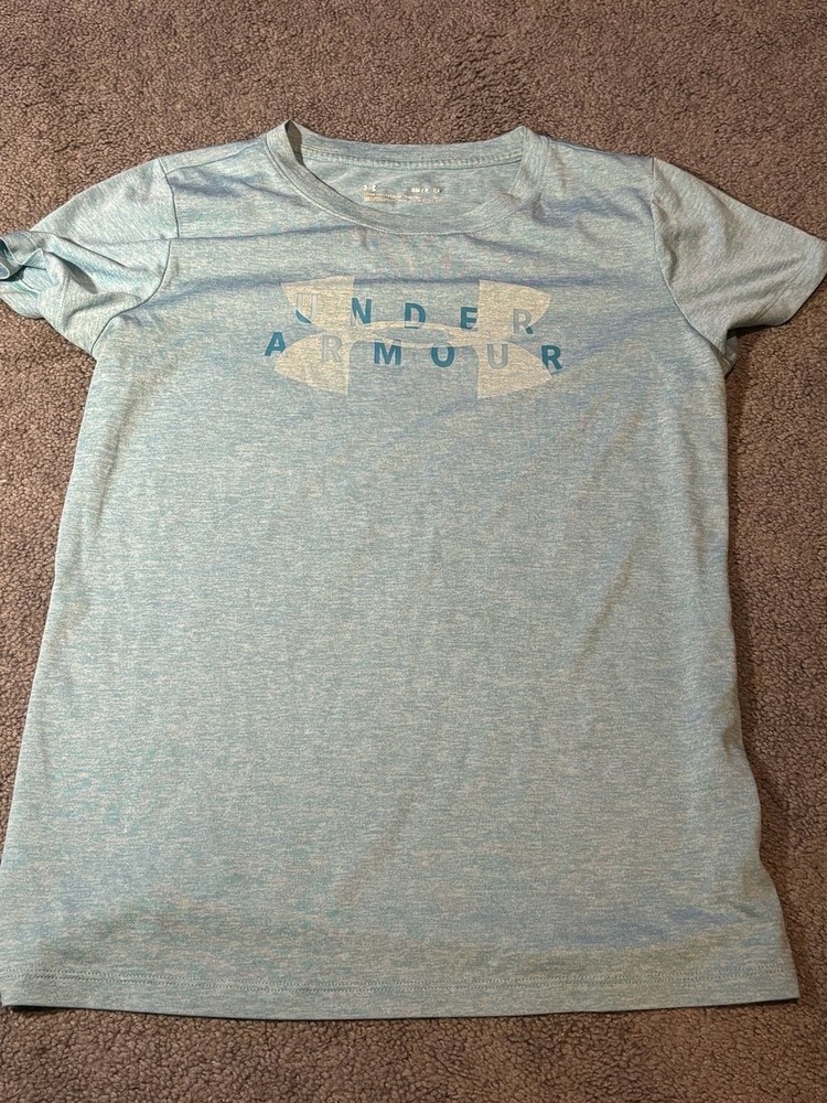 Under Armour Women's HeatGear Loose Graphic T-Shirt, Light Blue Size Small