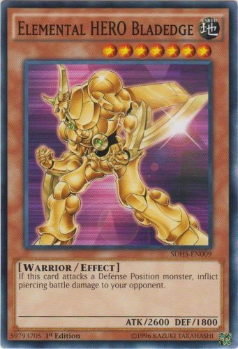 Elemental HERO Bladedge SDHS-EN009 Common 1st Edition Heavily Played
