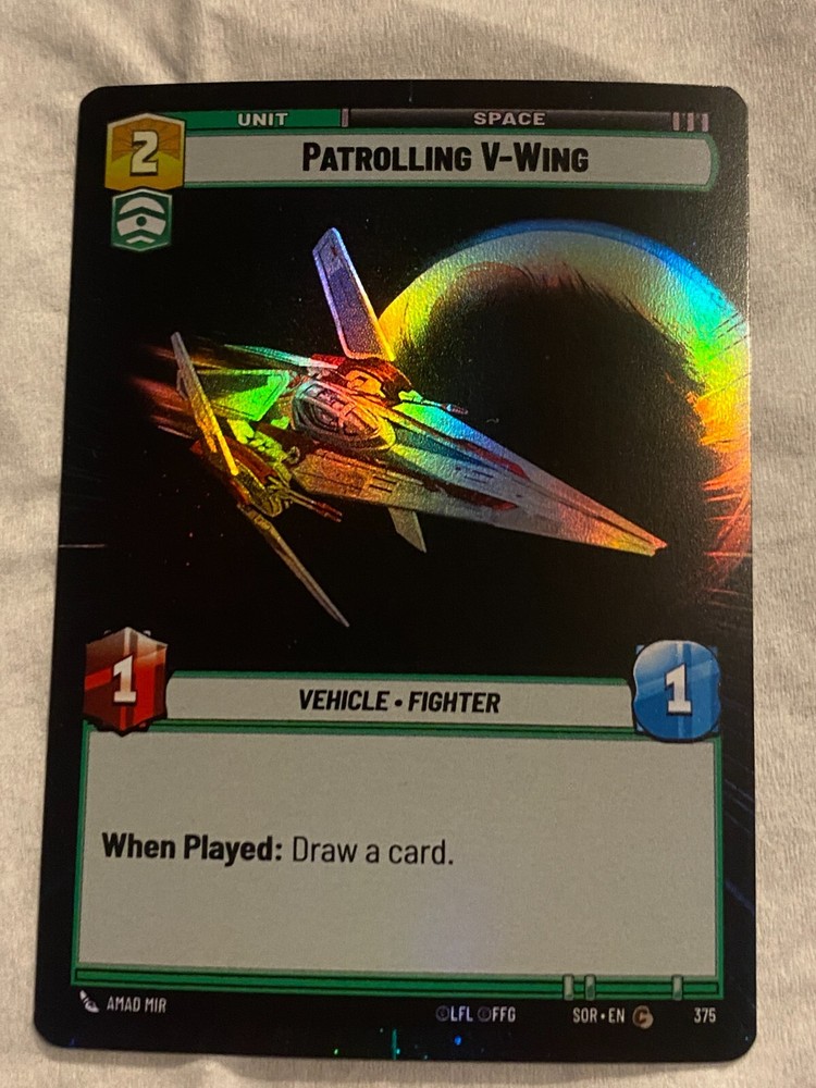 STAR WARS UNLIMITED TCG SoR PATROLLING V-WING HYPERSPACE Foil NM