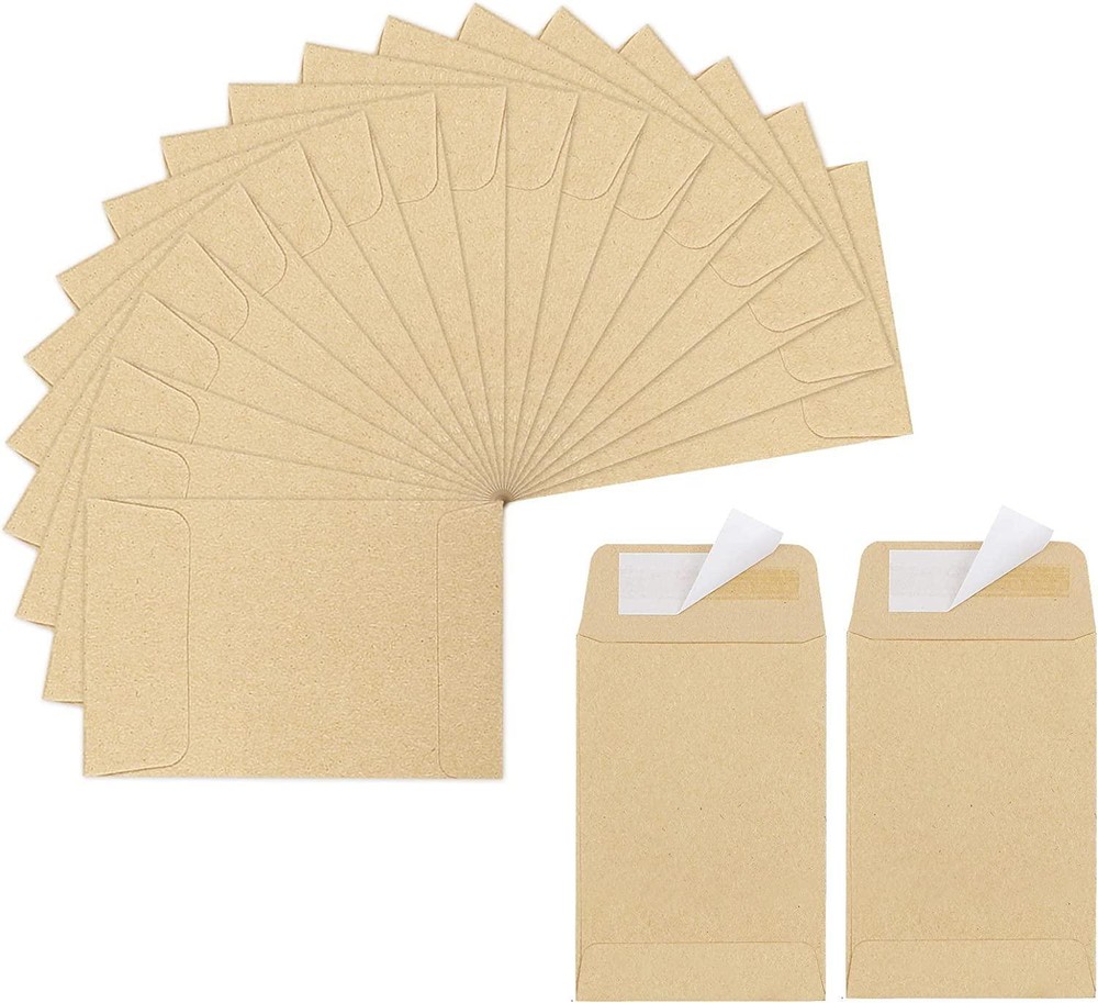 180pcs Small Seed Saving Envelopes Bulk 2.35x3.5 Empty Paper Packets for Coins Storage