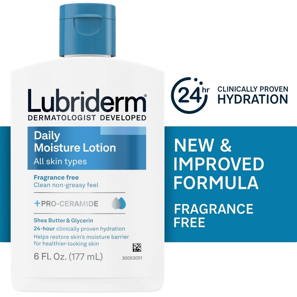Lubriderm Pro-Ceramide Unscented Daily Moisture Lotion 6oz - 12 Pack