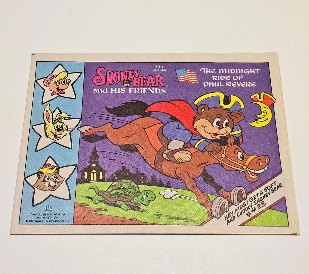 Shoney Bear and His Friends Comic Issue 44 The Midnight Ride Of Paul Revere 1991
