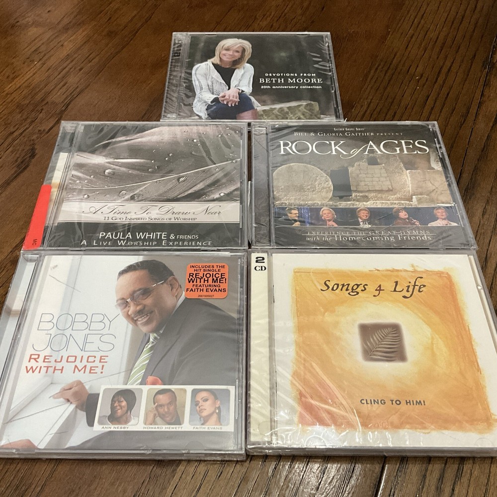 5 CD Lot New Sealed Gospel Hymn Beth Moore, Bobby Jones, Paula White Home Coming