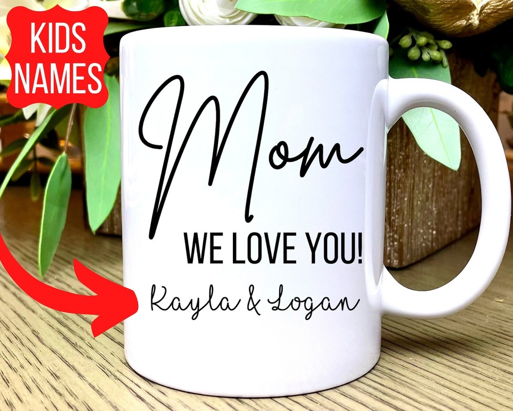 Personalized Mom Mug With Kids Names for Mother's Day Gift