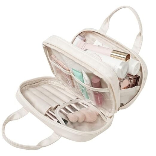 Large Waterproof Makeup Bag for Women - Travel Toiletry Organizer