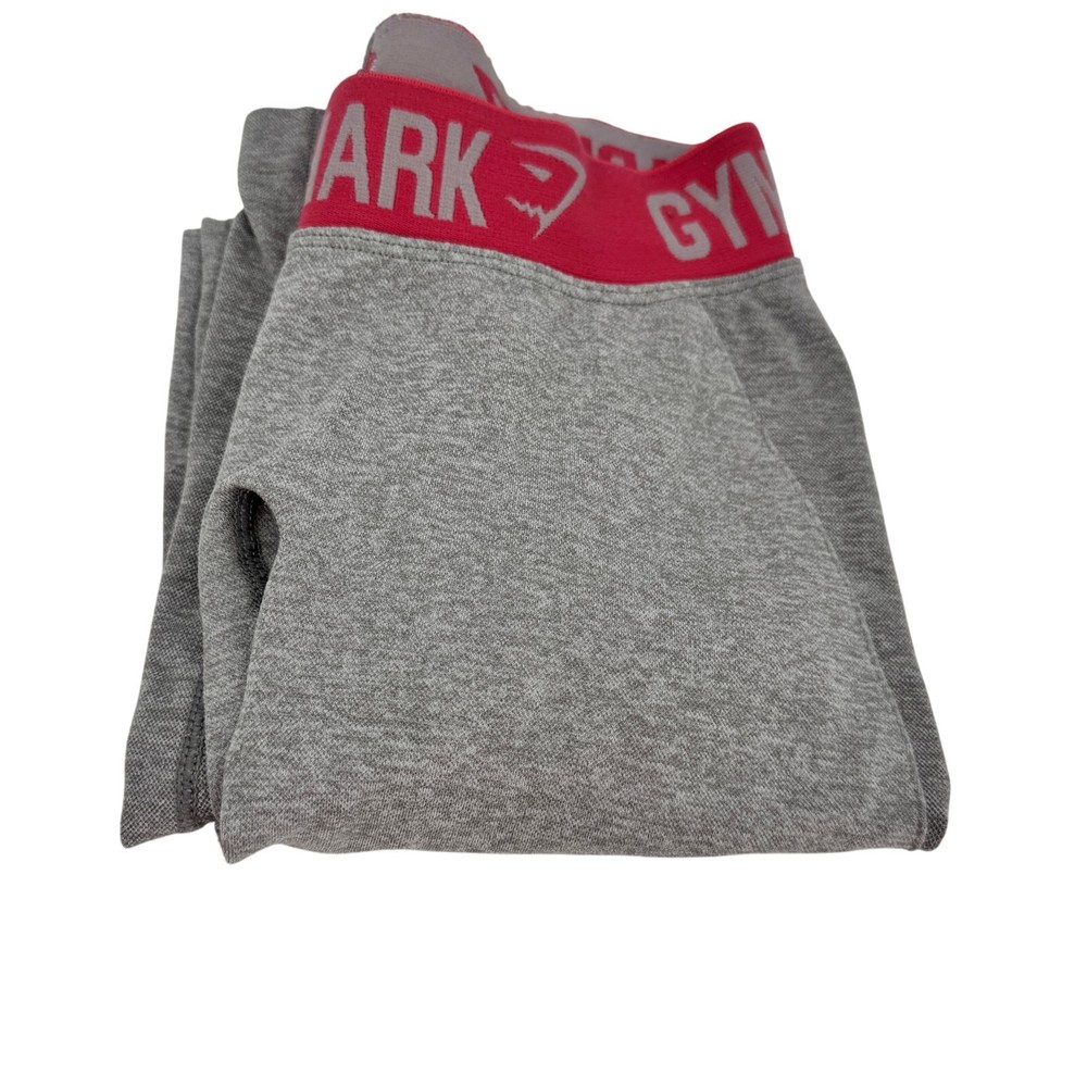 Gymshark Womens XS Gray Pink Flex Dry Moisture Wicking Full Length Leggings