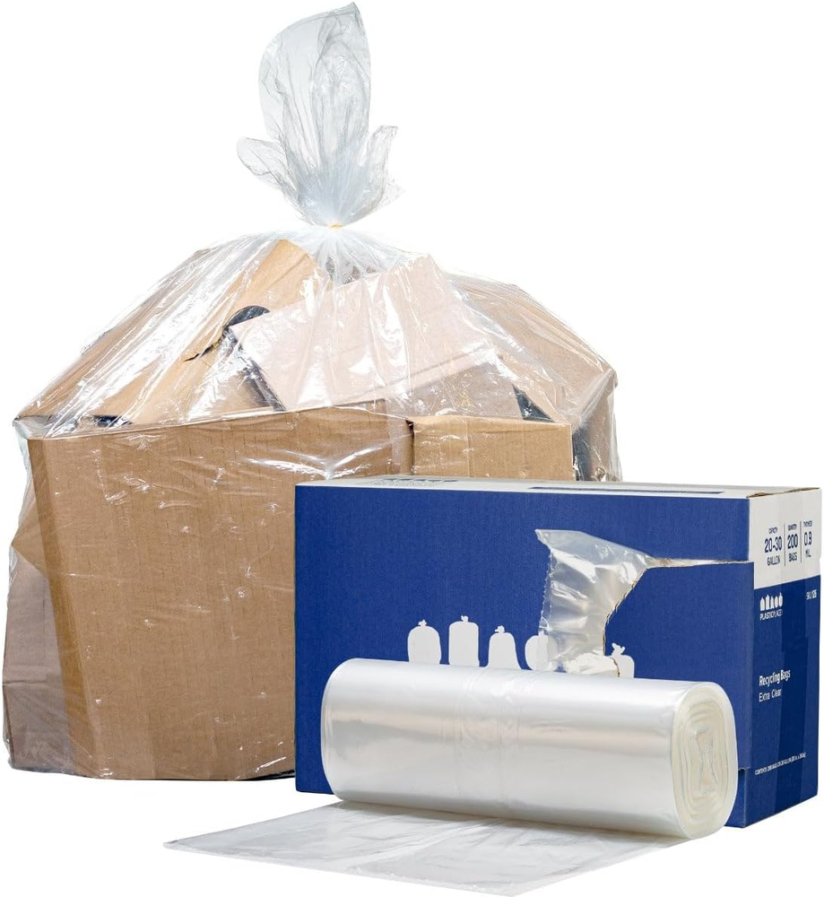 20-30 Gallon 0.9 Mil │Extra Clear Recycling Bags │ 30