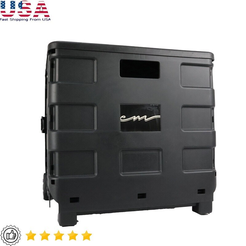 Collapsible Rolling Storage Cart with Lid for Office Crafts Portable Wheels