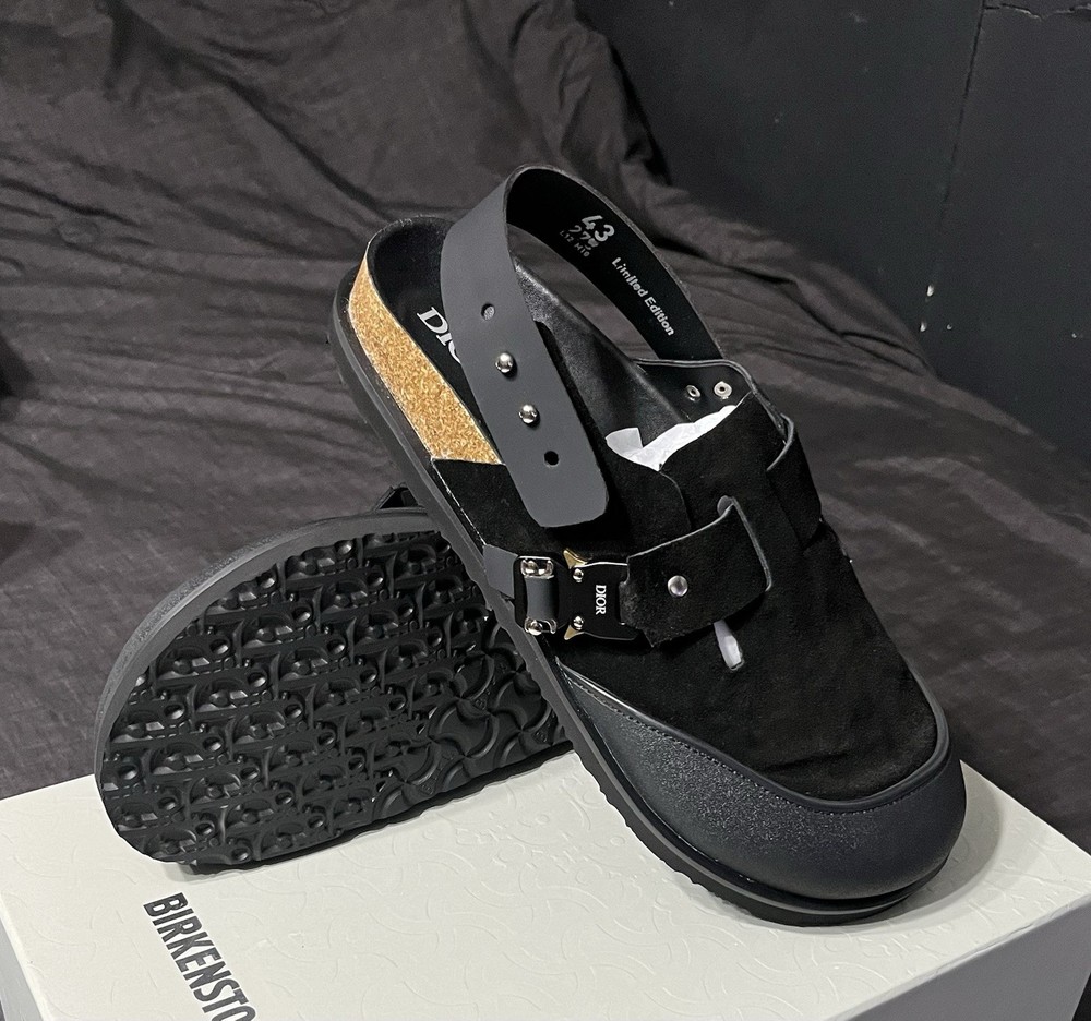 Dior x Birkenstock Tokio Mule Men's Size 10 EU 43 Biege Slipper Clip-On Clog