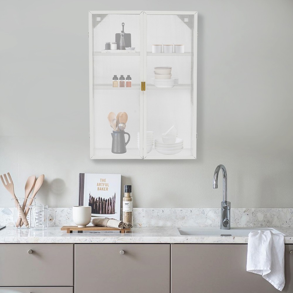 Haze Double Door Wall Cabinet for Kitchen & Bathroom with Removable Shelves