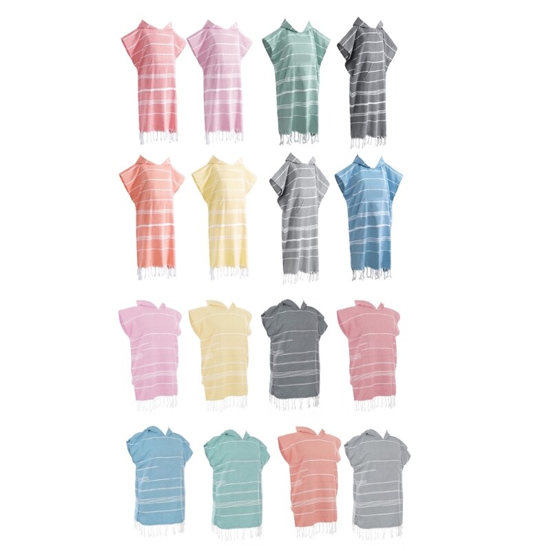 Lightweight Microfibre Hooded Poncho Towel for Beach & Swimming