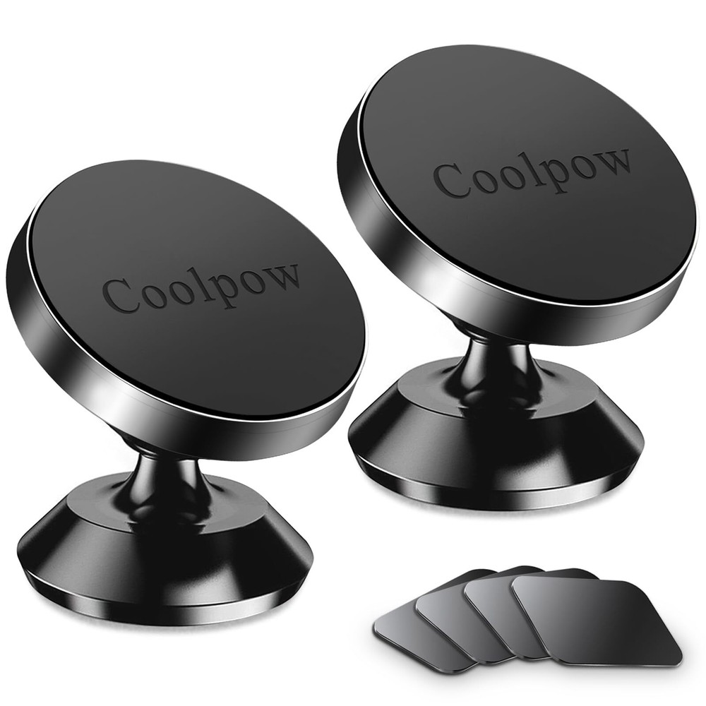 2-Pack Magnetic Car Phone Mount with Strong Magnet Universal Phone Holder