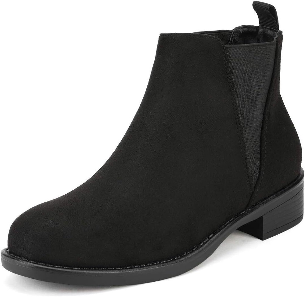 Dream Pairs Women’s Chunky Low Heel Chelsea Ankle Boots Slip On Shoes