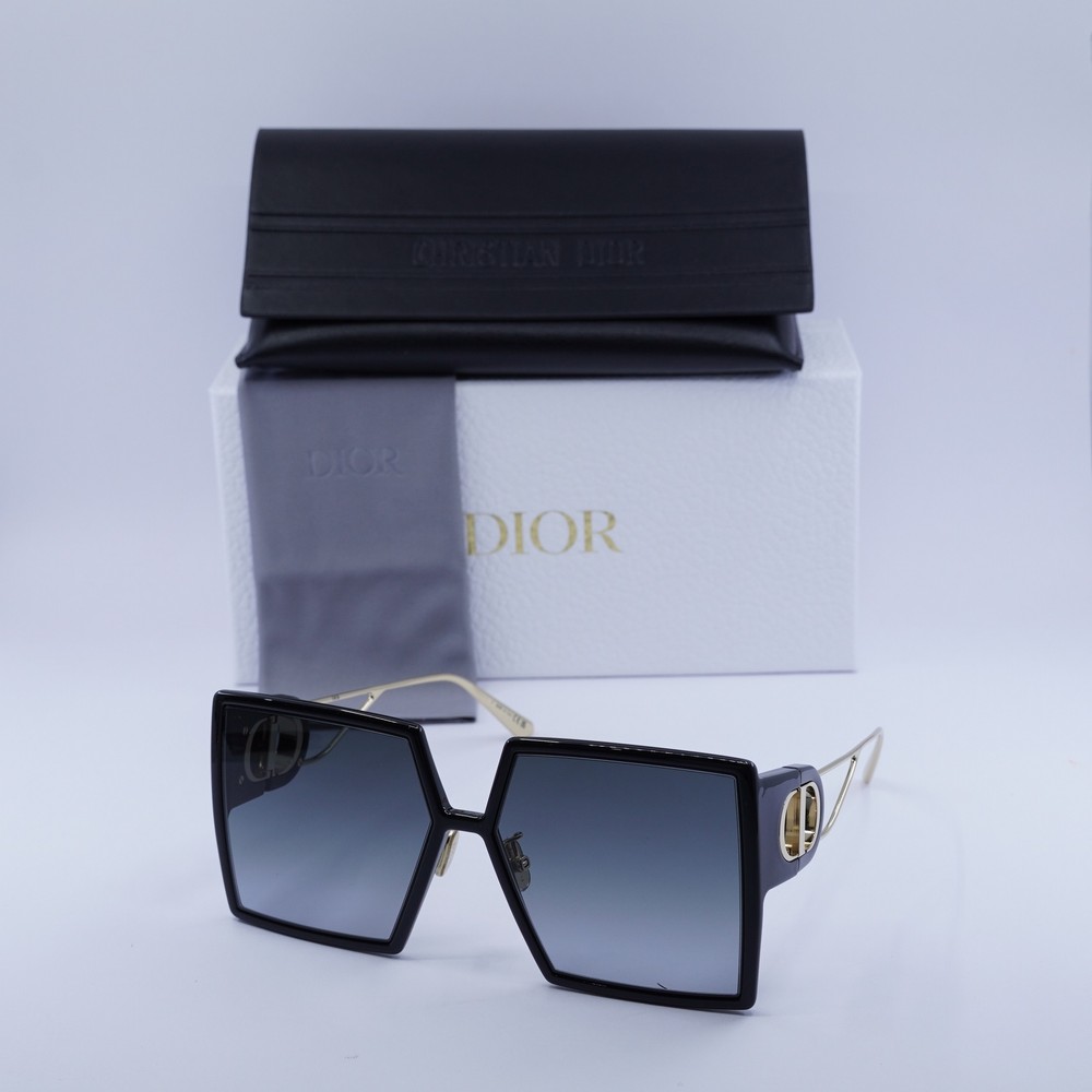 Dior 30MONTAIGNE SU 12A1 Black/Gradient Grey 58-15-130 Sunglasses New Authentic