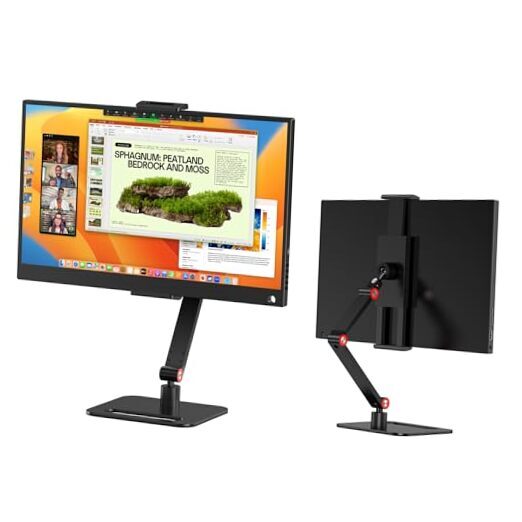 Tablet Stand for Desk, Adjustable 360° Swivel Bracket, 180° Tiltable Clamp