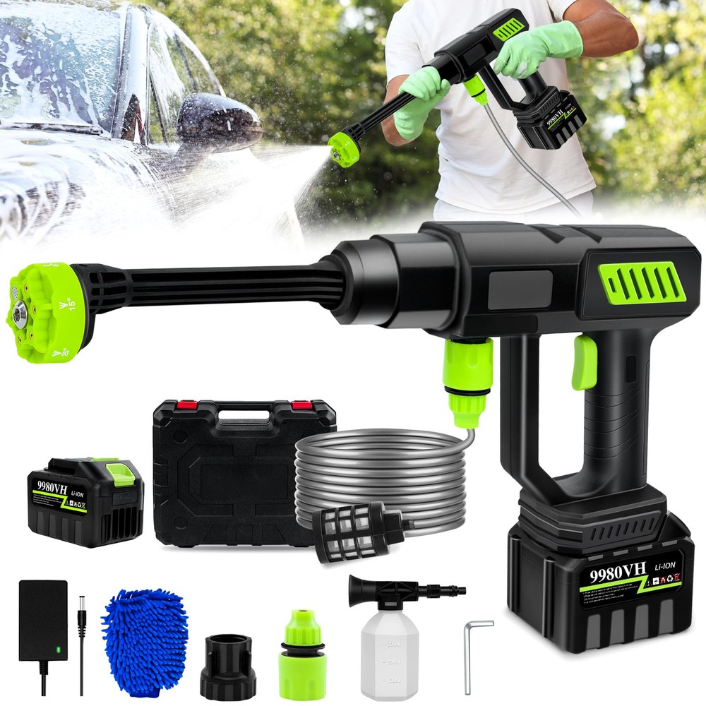 980PSI Cordless Pressure Washer with 6-in-1 Nozzle and 18V Battery