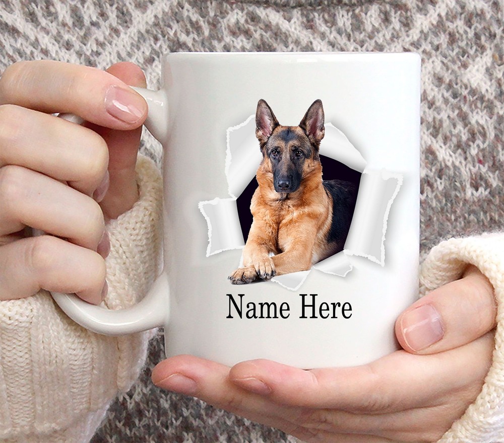 Funny Personalized German Shepherd Custom Name Coffee Mug