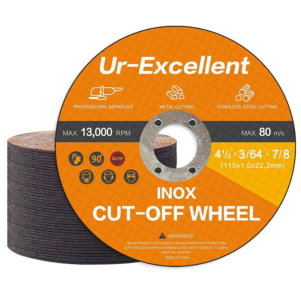 Urexcellent 50 Pack 4 1/2 Inch Thin Cut Off Wheelscutting Wheels On Angle Grinde