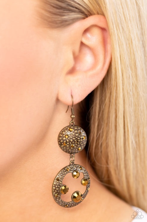 New Paparazzi Jewelry-Eastern Entrada Earring-Brass