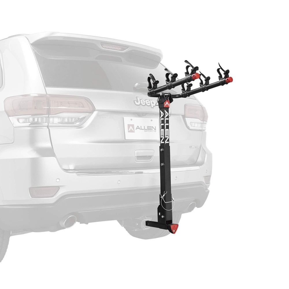Heavy-Duty 3-Bike Hitch Rack for 2-Inch and 1.25-Inch Receivers with Locking Quick Release