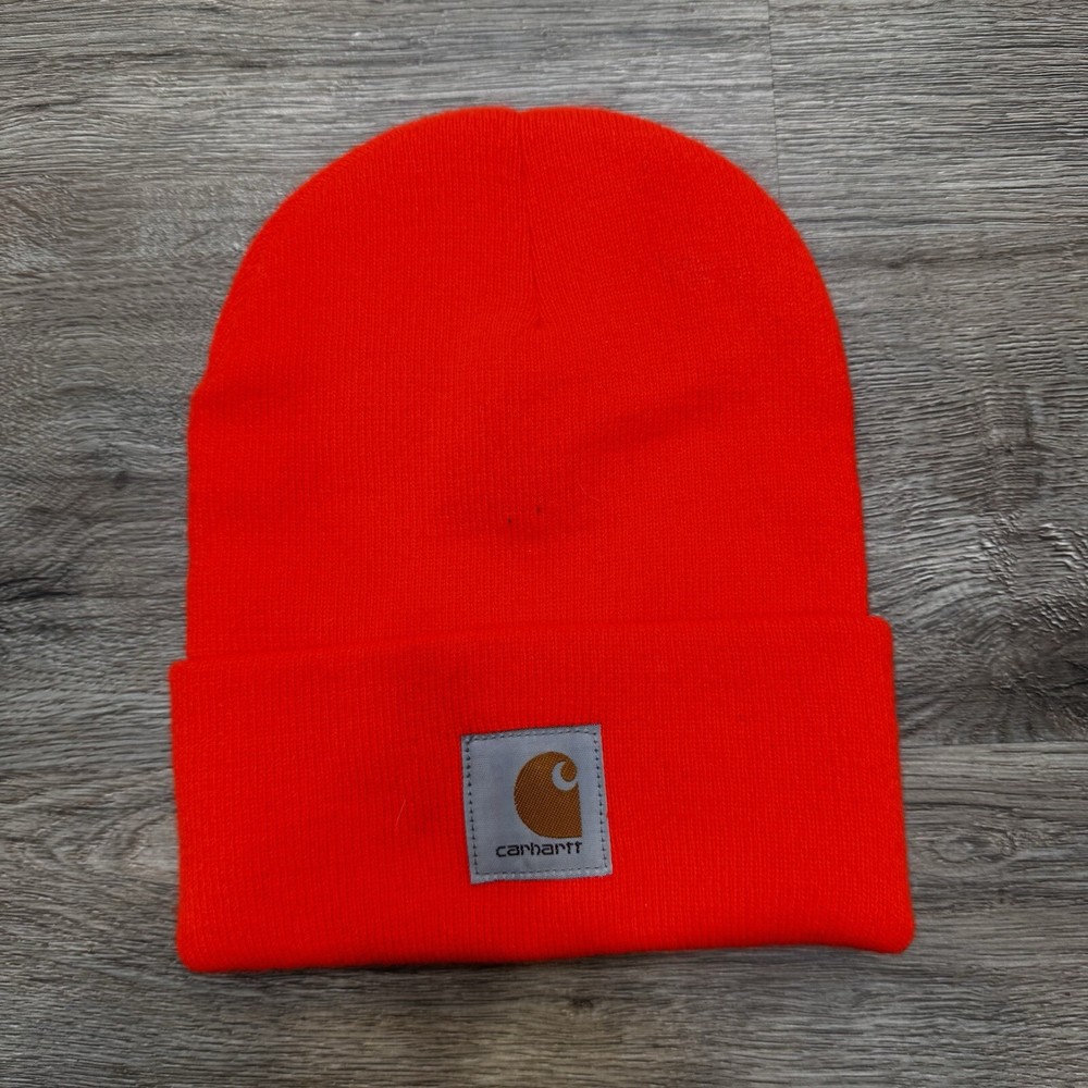 Carhartt A18 Men's Acrylic Work Beanie in Bright Orange
