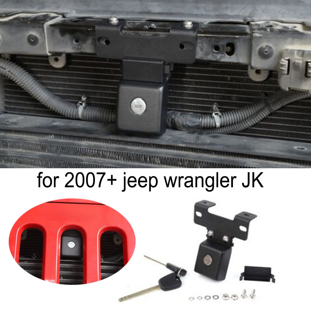 Hidden Grille Hood Lock Latch Kit for Jeep Wrangler JK 2007+