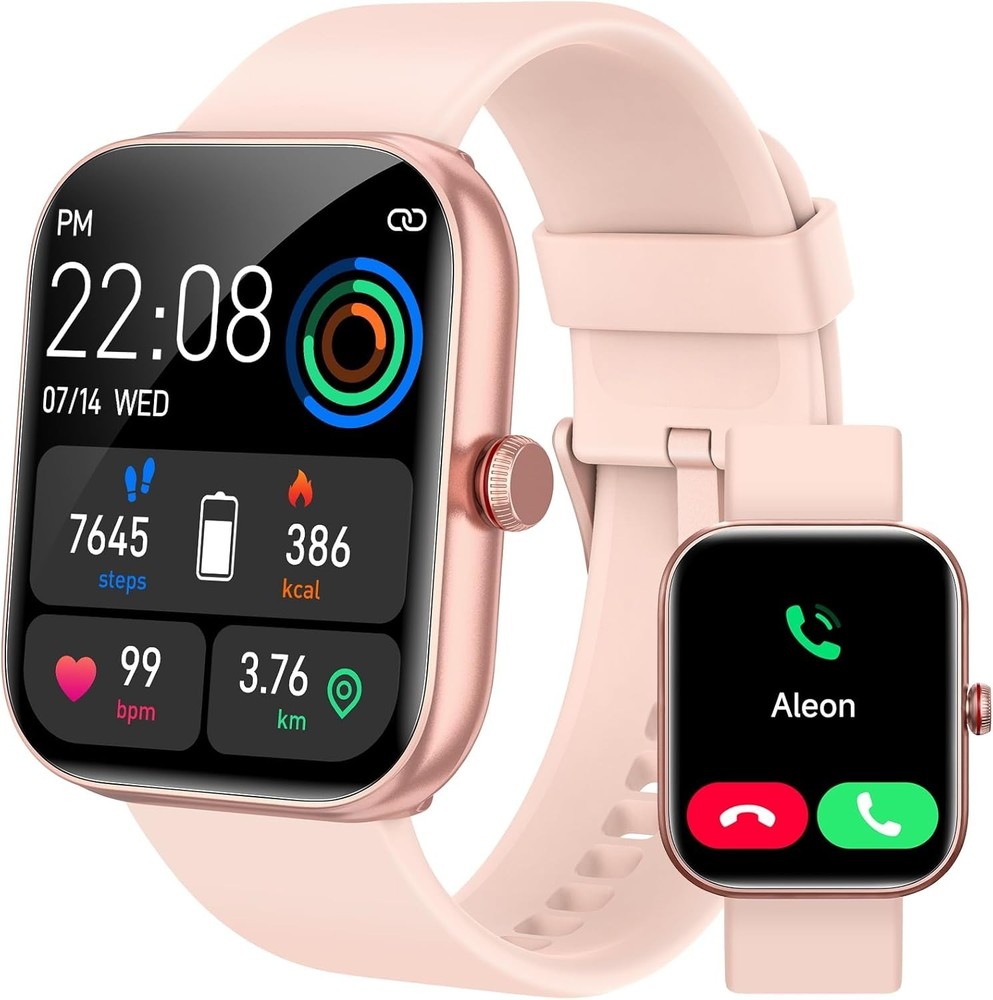 Smart Watches for Women with Bluetooth Call Fitness pink Android And ios System