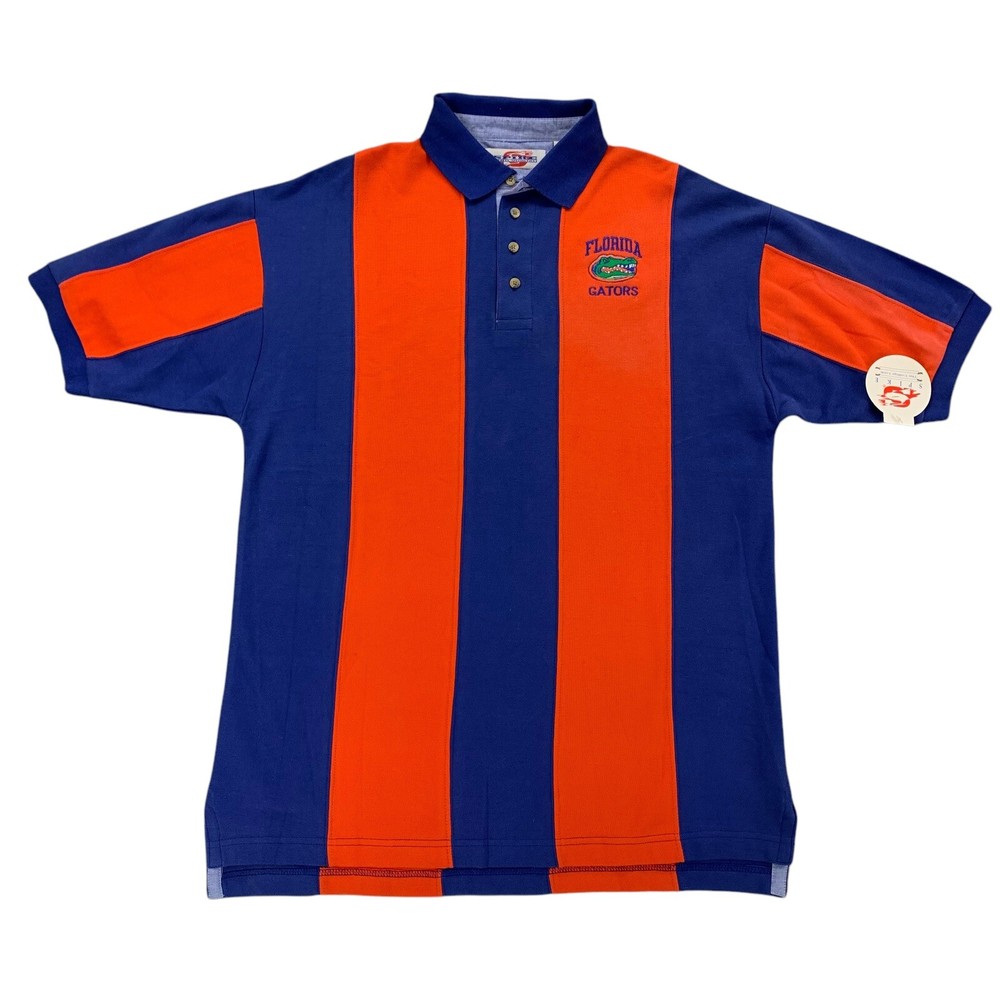 Florida Gators Blue Orange Pique Polo Shirt Size M by Specialities Y2K Vintage  