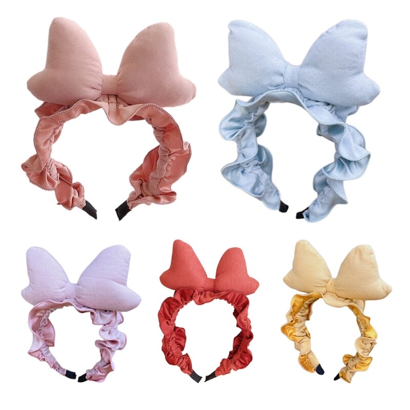 Stereoscopic Big Bow Makeup Headband for Washing Face Elastic Hairband