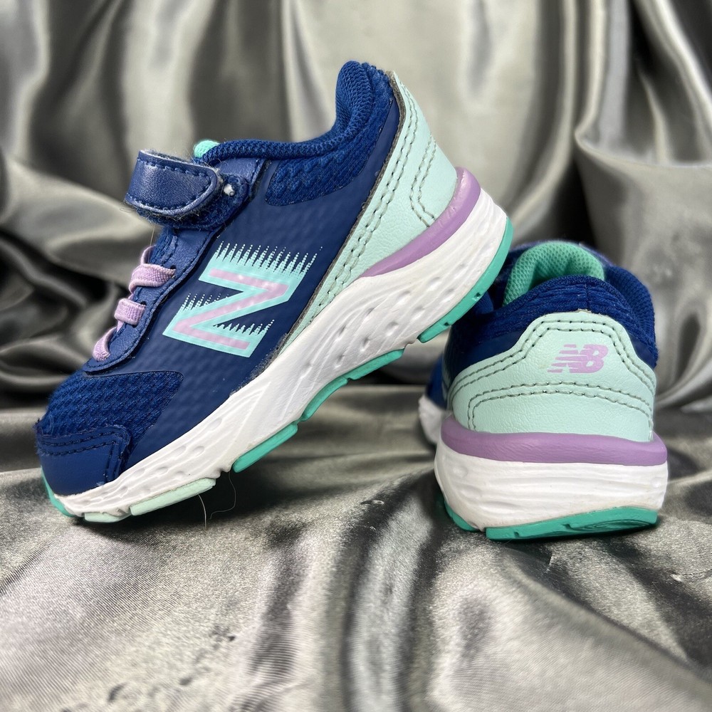 New Balance Toddler Sneakers Size 4 680v6 Shoes Blue Green Gorpcore Walking Run
