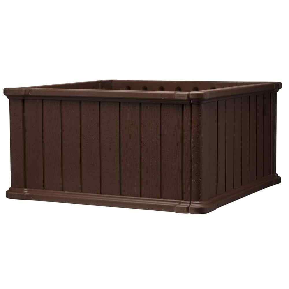 24 in. L x 24 in. W x 12 in. H Poly Resin Raised Garden Bed