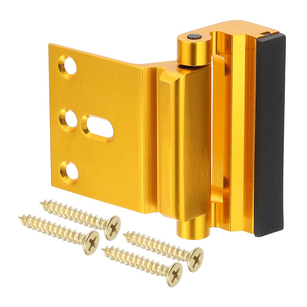 Gold Heavy-Duty Aluminum Security Door Lock Withstands 800Lbs Force