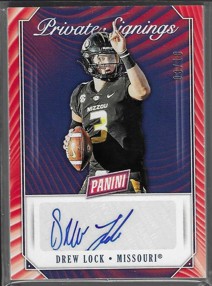 2019 Panini Private Signings Cyber Monday Drew Lock Autograph 03/10-image