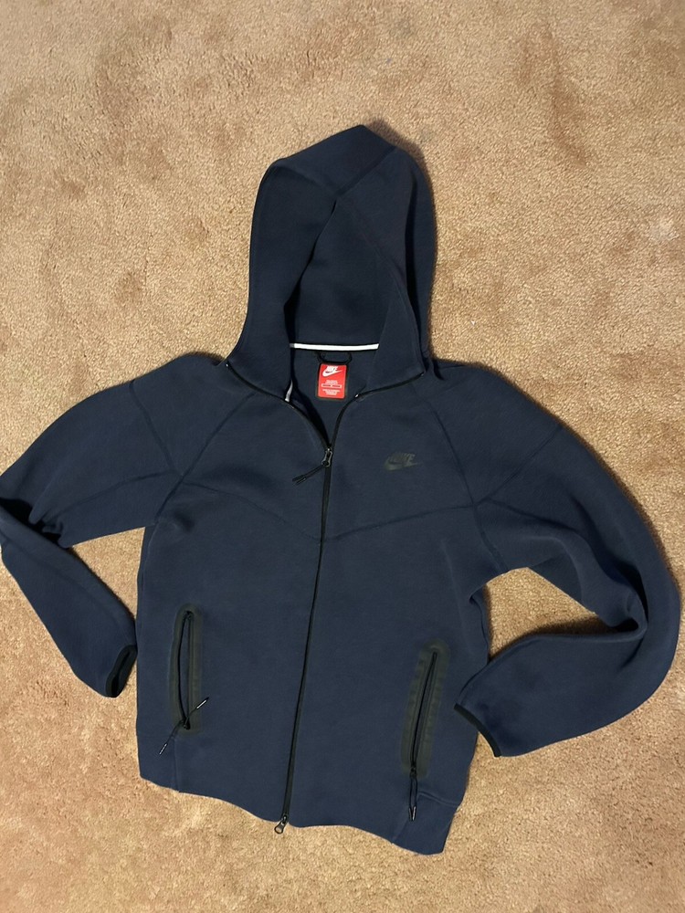 Nike Sportswear Tech Full-Zip Hoodie Blue FB7921-473 Size Medium Tall