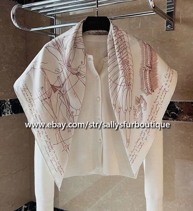 Sallys Boutique 18 Momme Twill Silk Wrap Scarf Fly Horse Double Face Shawl 35