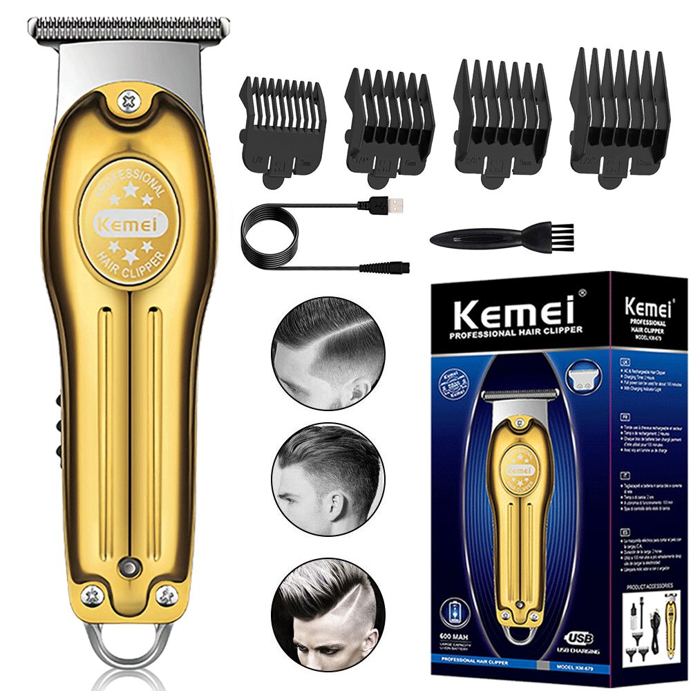 Kemei-679 0mm Electric Hair Clippers Cordless Portable Hair Trimmer Salon Barber