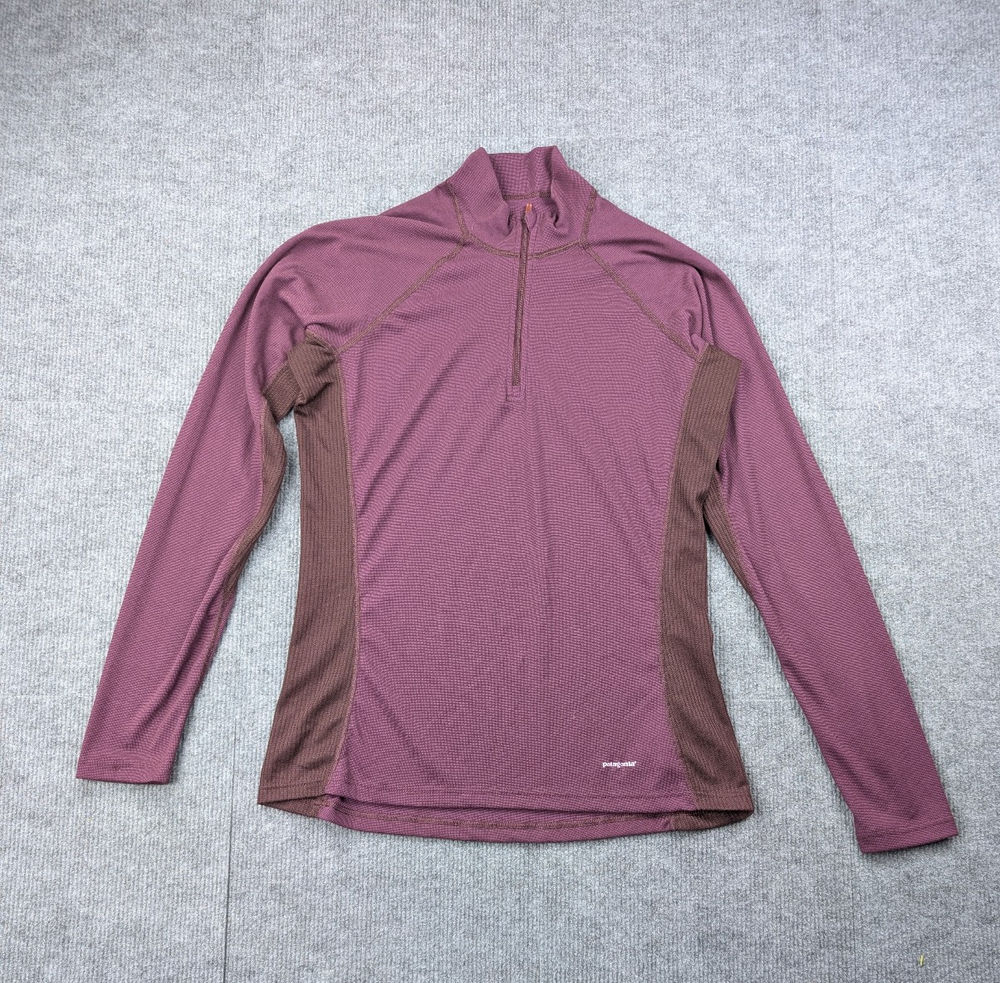 Patagonia Performance Base Layer Capilene 1/4 Zip Womens Large Athletic Outdoors