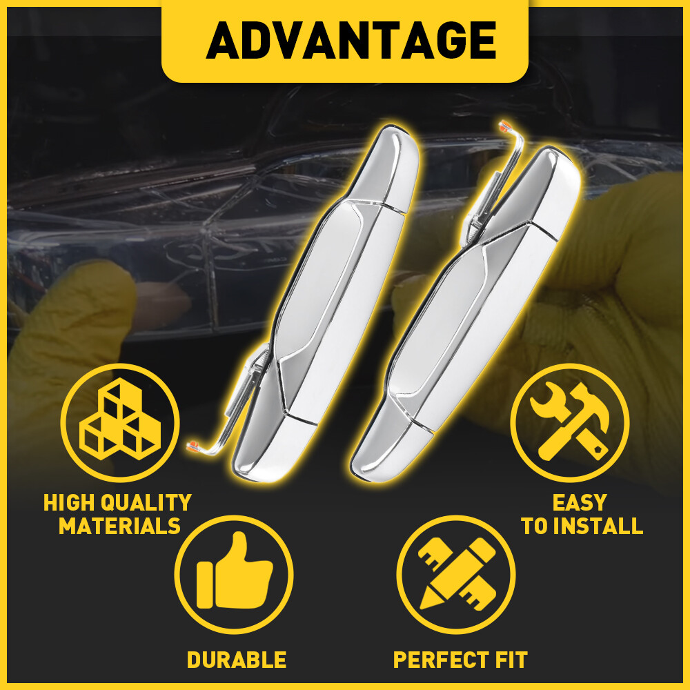 2PC Chrome Door Handles For Left&Right GMC Tahoe Sierra Denali 45486 Colorado