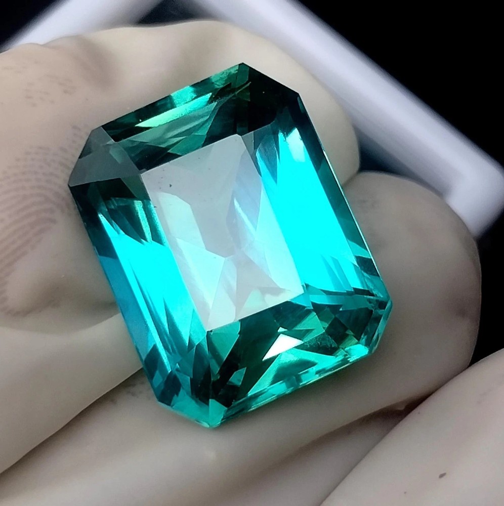 Certified 10 Ct Natural Grandidierite Bluish Green Emerald Cut Loose Gemstone
