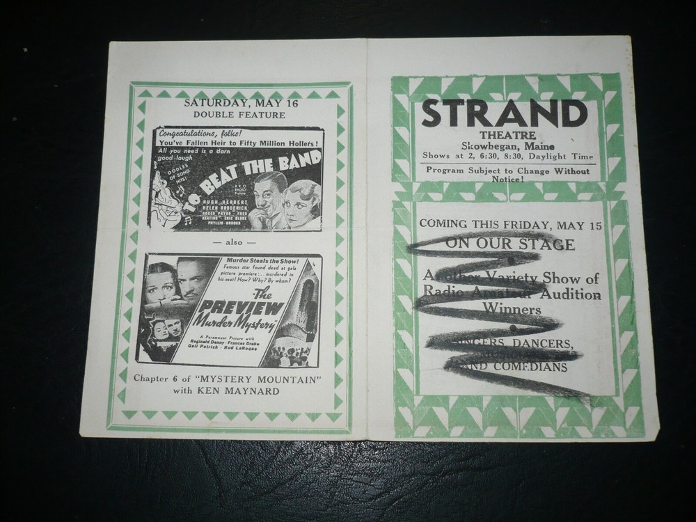PETRIFIED FOREST [Bette Davis] & ROSE MARIE [MacDoland & Eddy], 1937 ad flyer