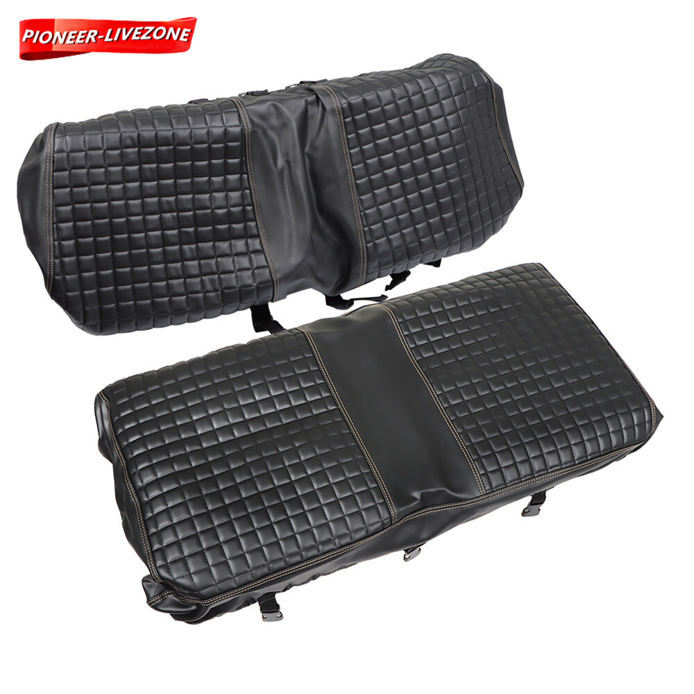 Black Color Front Seat Cover Kit Set For Club Car Precedent Golf Cart -No Staple