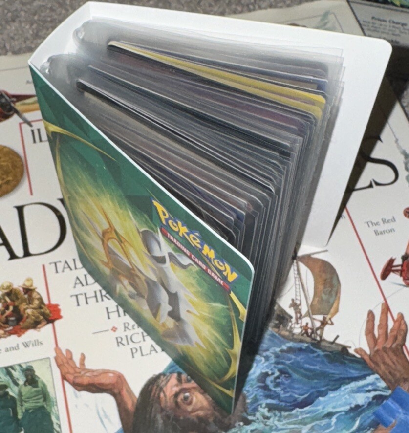 Pokemon Binder With Holo Dragon/mage Cards (Pokemon/yu Gi Oh) Nm